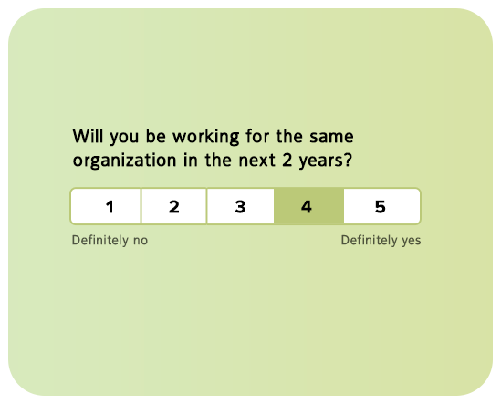 Sample question in survey for employees