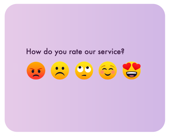 An example of linkexample of using emojis in a CES survey